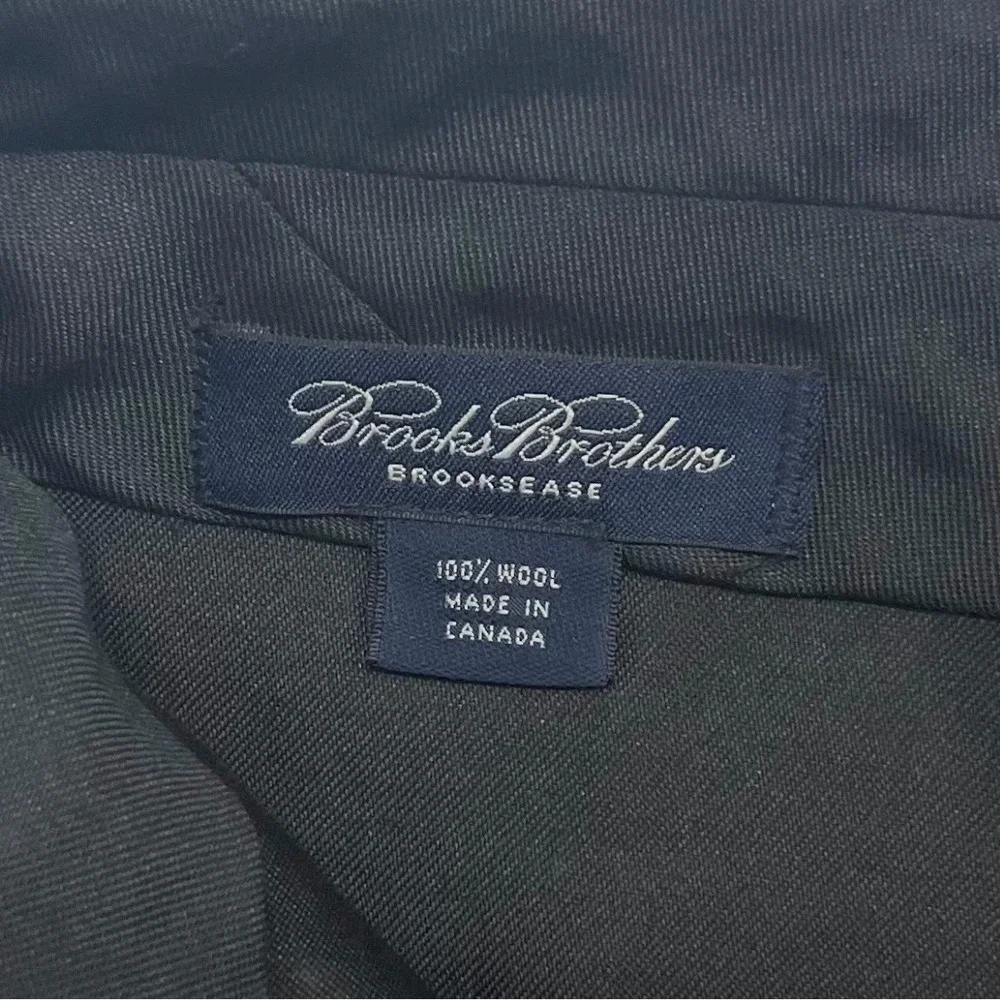 Brooks Brothers 34x33 Black Dress Suit Pants Brooksease Pleated Wool High Waist